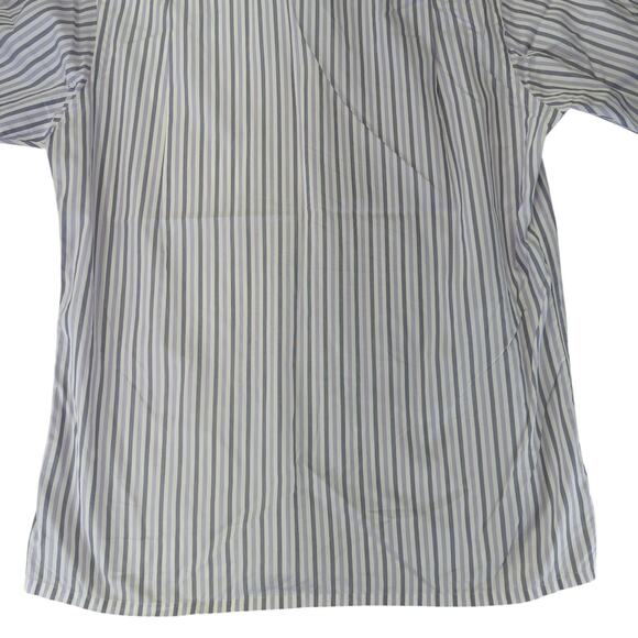 Maus & Hoffman Short Sleeve Button-down Shirt Purple Stripe Cotton USA Men Large - Picture 6 of 8